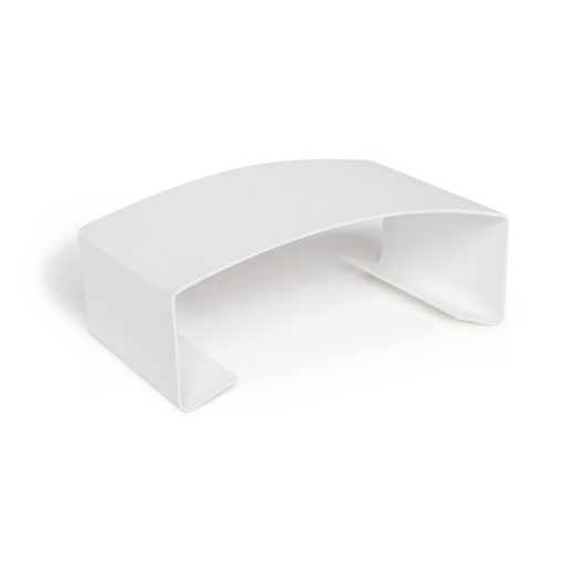 This is an image of the Connector Sleeve in White, for Vinyl Handrail Cover - fits 2x6 Handrail Cover