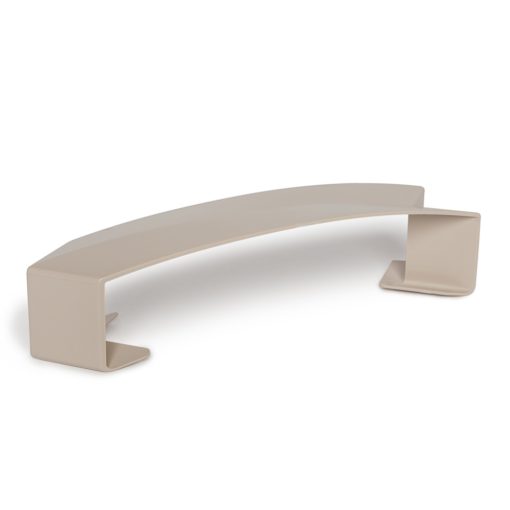 This is an image of the Corner Cap in Sandalwood, for Vinyl Handrail Cover - fits 2x6 Handrail Cover