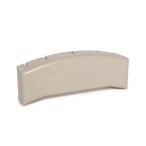 This is an image of the End Cap in Sandalwood, for Vinyl Handrail Cover - fits 2x6 Handrail Cover