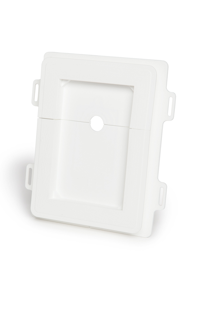 5001 Split Recessed Plug & Water Plate (SRPW) — White