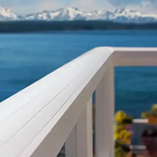 White Handrail Cover